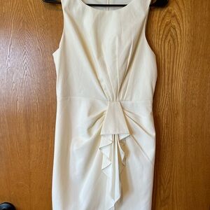 Ark & Co Cream Sheath Mini Dress Bateau Neckline